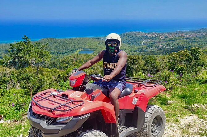 ATV, Bamboo Rafting , Horseback Ride & Blue Hole Falls Ocho Rios - ATV riding through mud and countryside