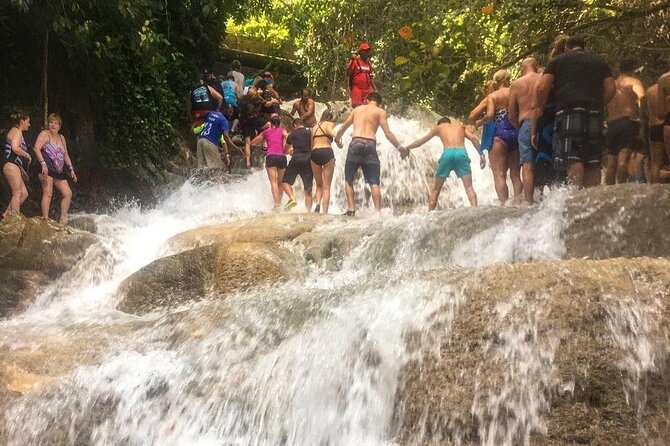 Bamboo Rafting, Dunn's River Falls and Horseback Riding Private Tour - Climbing the two-hour terraces at Dunn’s River Falls