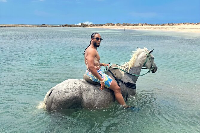 Bamboo Rafting & Horseback Ride n Swim Guided Tour in Montego Bay - The bareback swim: the tour’s most unusual moment
