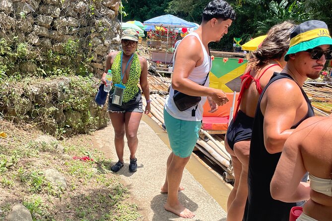 Bamboo Rafting w/ Limestone Massage Montego Bay Jamaica - Arriving at Lethe for a bamboo raft ride