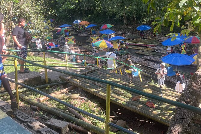 Bamboo Rafting with Limestone Foot massage then Margaritaville. - The limestone foot massage, or Jamaican jungle socks