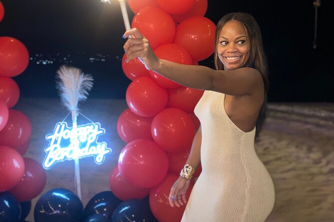 Birthday Dinner On Beach In Montego Bay Jamaica - Choosing your meal from the menu