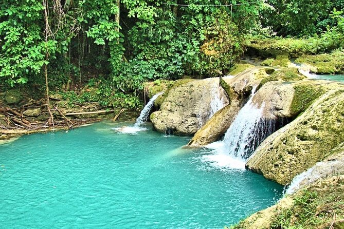 Blue Hole & Konoko Falls Park Combo Tour from Montego Bay - Blue Hole: natural pools and waterfall action