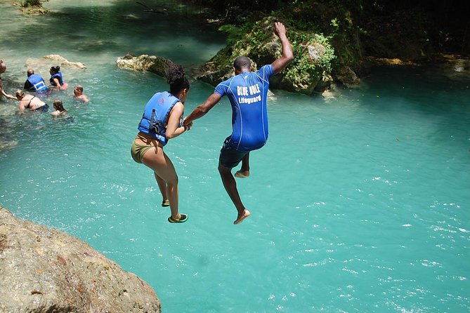 Blue Hole plus Secret Falls and Dunns River Falls Combo from Runaway Bay Hotels - A busy Jamaica day without arranging every detail