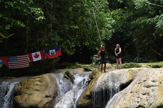 Blue Hole plus Secret Falls & Dunn's River Falls from Grand Palladium - Dunn’s River Falls and the human chain