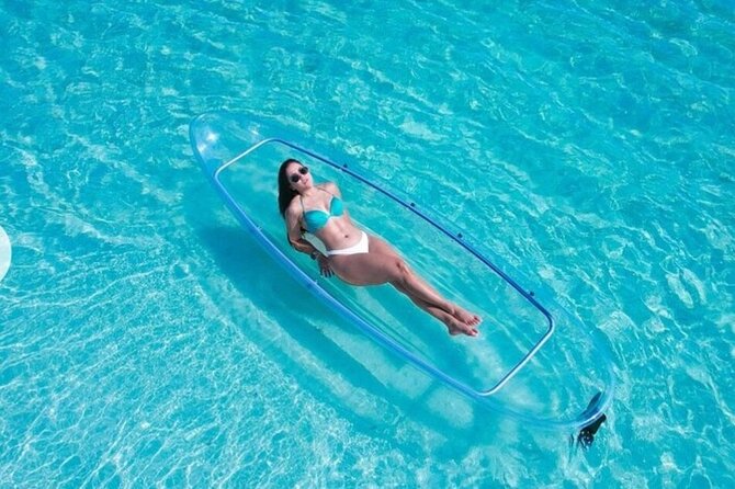 Clear Kayak Photo Shoot and Video In Montego Bay - Posing in the Clear Kayak