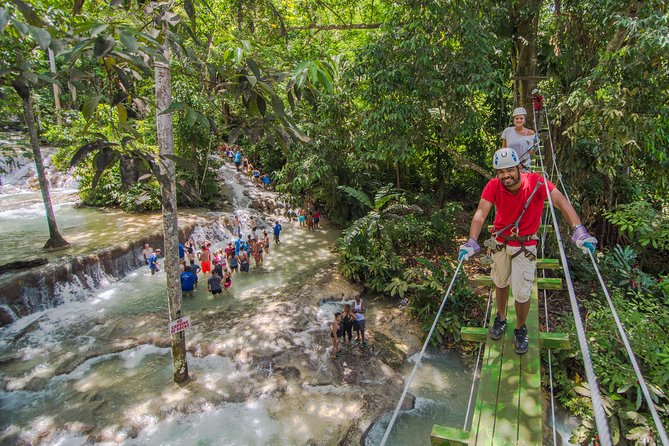 Dunn's River Falls and Zipline (Over the Falls) Adventure Tour from Ocho Rios - The 600-foot climb at Dunn’s River Falls