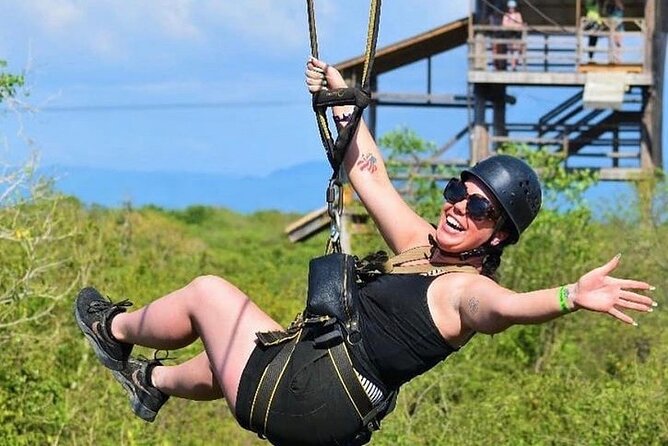 Dunn’s River Falls,Zip lining & horseback riding Combo tour from Montego Bay - Flying above Dunn’s River