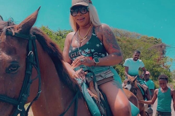 Dunn’s River Falls,Zip lining & horseback riding Combo tour from Montego Bay - Riding from rainforest to Ocho Rios Bay Beach