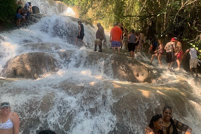 Dunn's River Falls, Zipline Adventure from Kingston - Climbing the natural steps at Dunn’s River