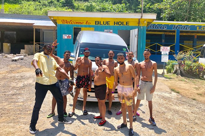 Explore Montego bay Jamaica toMartha Brae Rafting &Blue Hole Tour - What the bamboo raft ride is like
