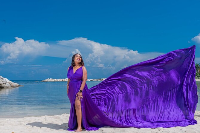 Flying Dress Photoshoot at Doctors Cave Beach Montego Bay Jamaica - Why the private format matters