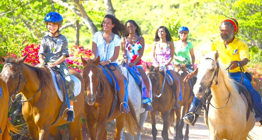 From Falmouth: Horseback Ride and Swim Beach Trip - The one-hour countryside horseback ride