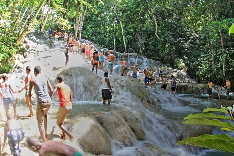From Montego Bay: Dunn’s River Falls Experience - How the waterfall climb works