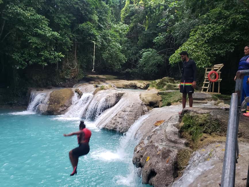 From Ocho Rios: Blue Hole Secret Waterfall & Highlight Tour - Blue Hole Waterfall is a swim first, sightseeing second