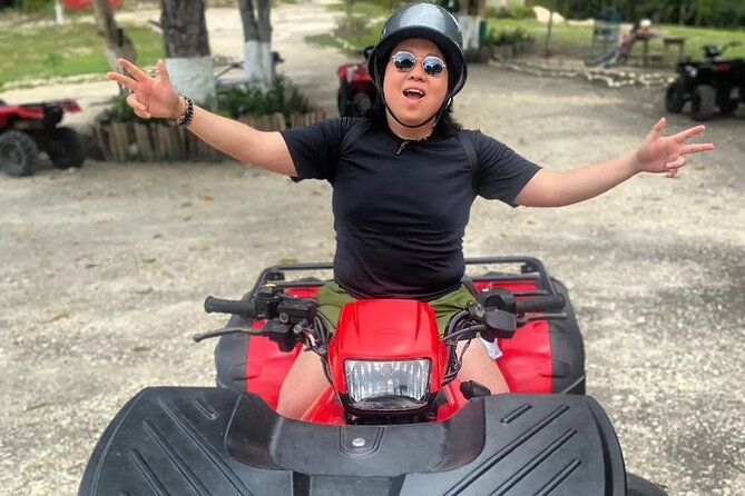 Great River Bamboo Rafting with Limestone Foot Massage and ATV from Montego Bay - Trading the river for an ATV trail