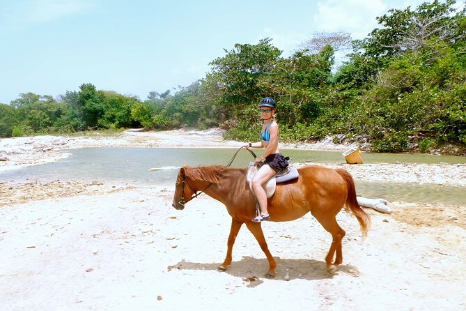 Horseback Ride ATV and Bamboo Rafting Tour Ocho Rios in Jamaica - Horseback riding from forest trail to Turtle Beach