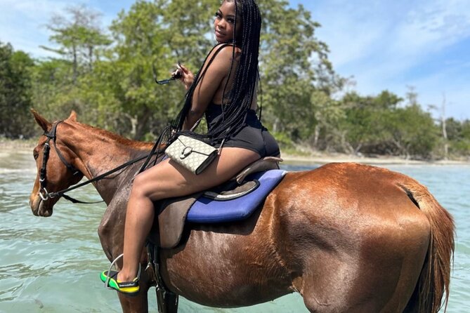 Horseback Ride , Dunns River Falls & Blue Hole From Montego Bay - Climbing Dunn’s River Falls