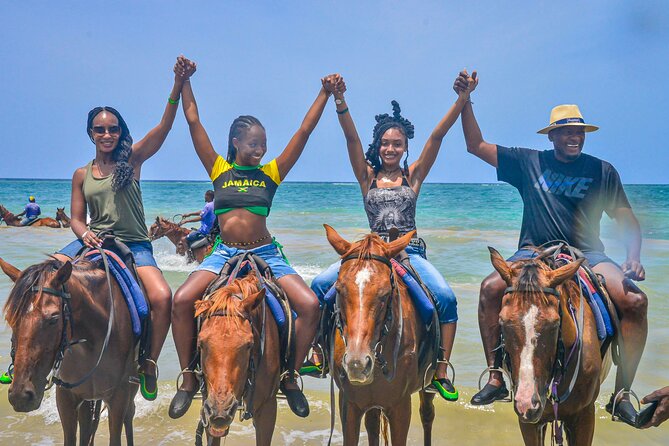 Horseback riding & bluehole secret falls from Montego Bay - Riding from tropical trails into the Caribbean Sea