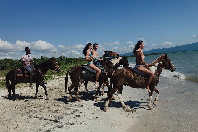 Horseback “SPECIAL”- Negril’s Beach Ride N’ Swim with Free photos/videos - Changing saddles for the ocean ride