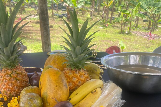 Jamaica Farm Private Dispensary Tour Montego Bay - Fruit, coconut water, and the farm-table meal