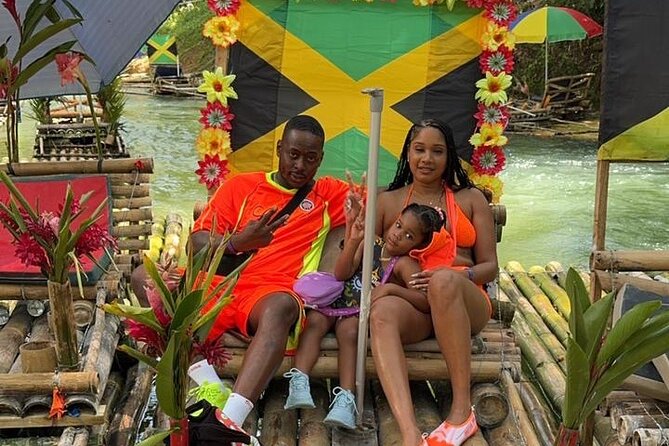 Lethe Bamboo Rafting with Limestone Foot Massage from Montego Bay - Climbing onto the Great River raft
