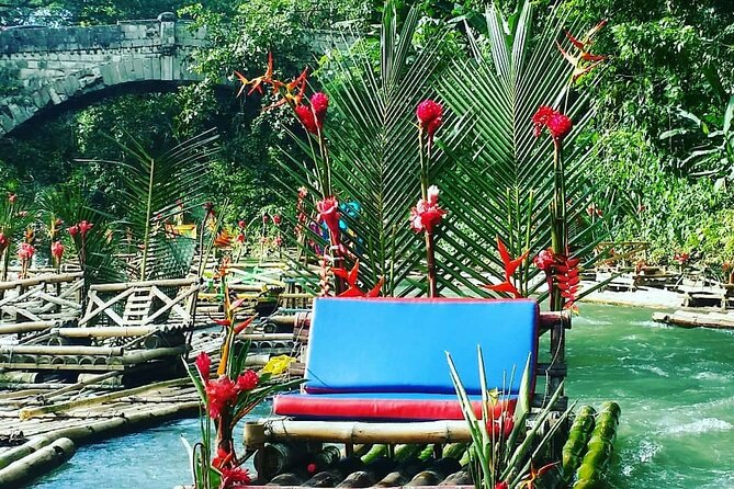 Lethe Bamboo River Rafting Tour - Jamaica's Vibest River - Boarding the 30-foot bamboo raft