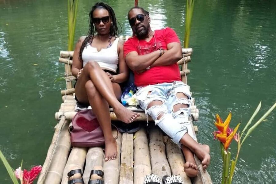 Montego Bay: Bamboo River Rafting and Limestone Foot Massage - Settling onto a two-person bamboo raft