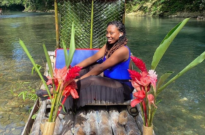 Montego Bay Bamboo River Rafting and Limestone Massage - A limestone foot rub beside the river