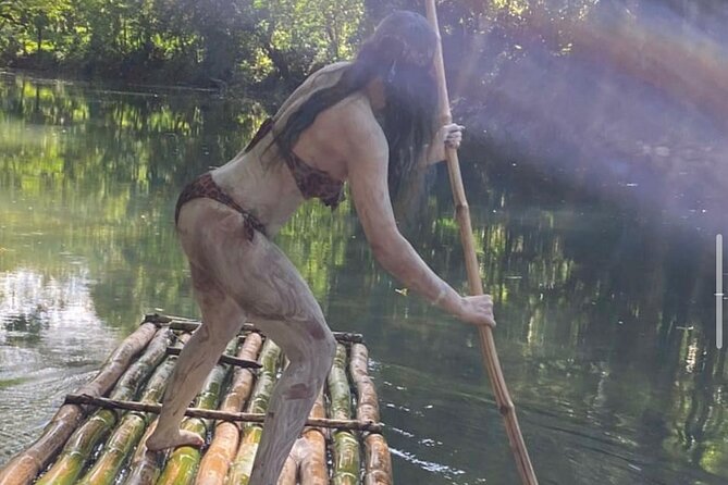Montego Bay Lethe Rafting And Magritaville & Shopping Combo - What the Lethe bamboo raft ride feels like