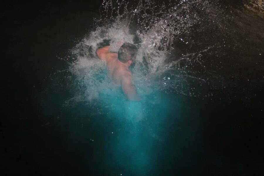 Montego Bay: Luminous Lagoon Evening Boat Tour - Swimming in the glowing water