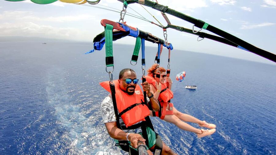 Montego Bay: Parasailing and Jet Ski Combo with Pickup - From Montego Bay pickup to the waterfront