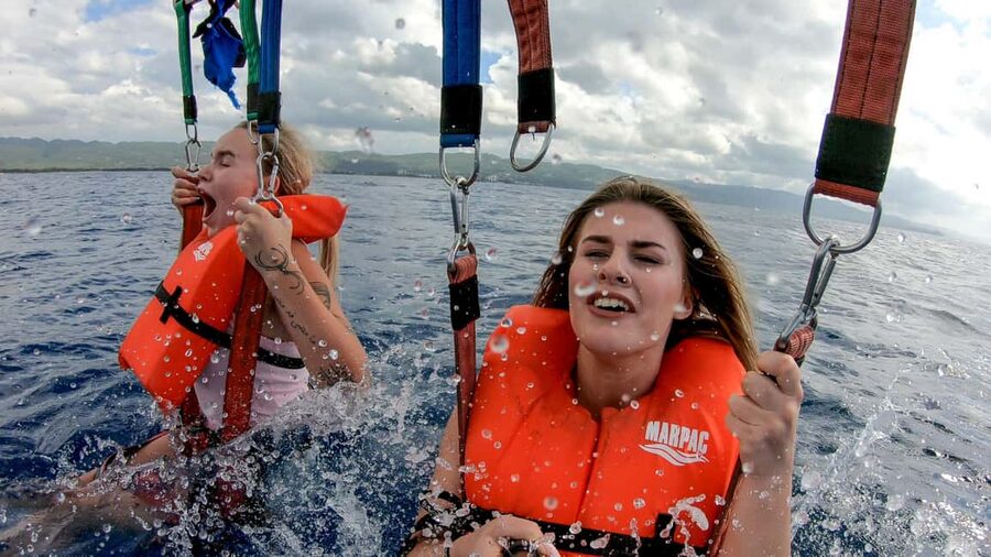 Montego Bay: Parasailing and Jet Ski Combo with Pickup - The parasail flight above Montego Bay