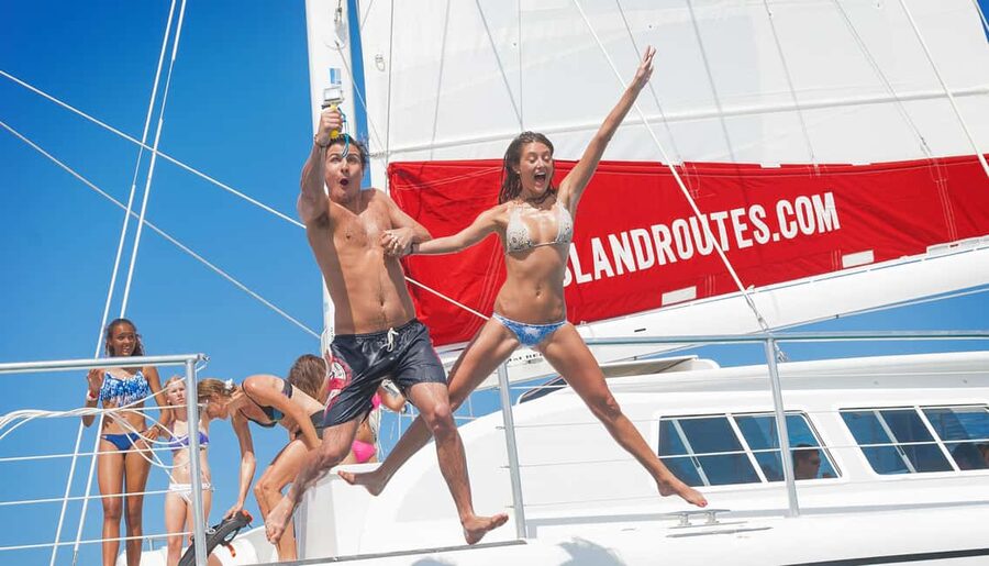 Montego Bay: Reggae Family Catamaran Cruise with Snorkeling - The slide and water play add family appeal