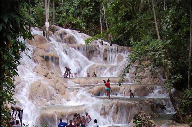 Montego Bay to Dunn's River Falls Half-Day Trip - At the foot of the falls