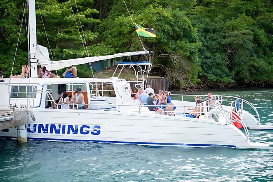 Ocho Rios Catamaran: Dunn's River, Snorkeling & Open Bar - Climbing Dunn’s River Falls with a local guide