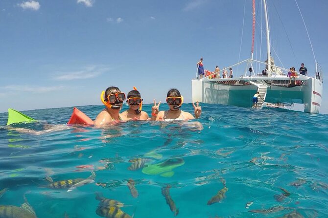 Party Catamaran Cruise with Open Bar and Snorkeling Montego Bay - A Montego Bay boat party with a snorkeling break