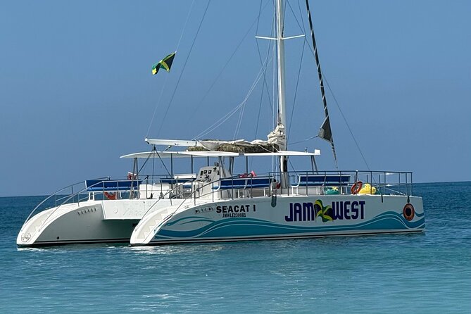 PARTY Catamaran Cruise with Snorkeling Rick's Cafe ADULTS ONLY - Sandy Cove Reef for a short snorkeling stop