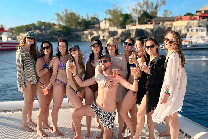 PARTY Catamaran Cruise with Snorkeling Rick's Cafe ADULTS ONLY - Boarding from the beach at Margaritaville or Jam West