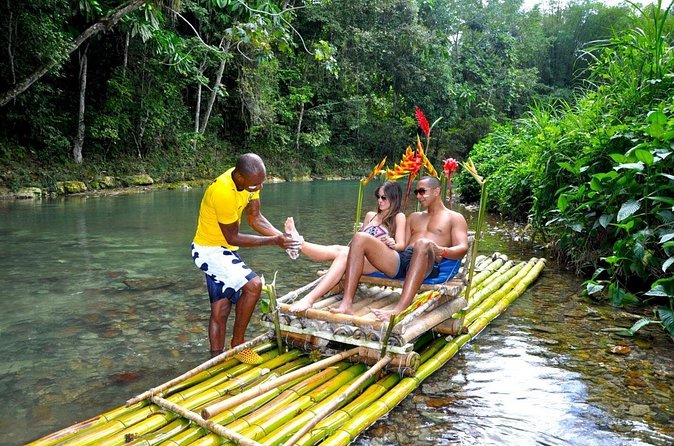 Private Bamboo Rafting along Great River with Pickup - Coconut juice and food options