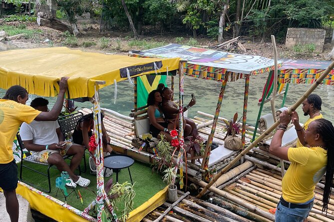 Private Bamboo Rafting in Montego Bay - The limestone massage stop