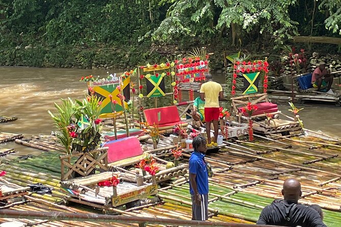 Private River Bamboo Raft with Limestone Foot Massage in Montego Bay - Coconut, jerk chicken, and rum punch stops