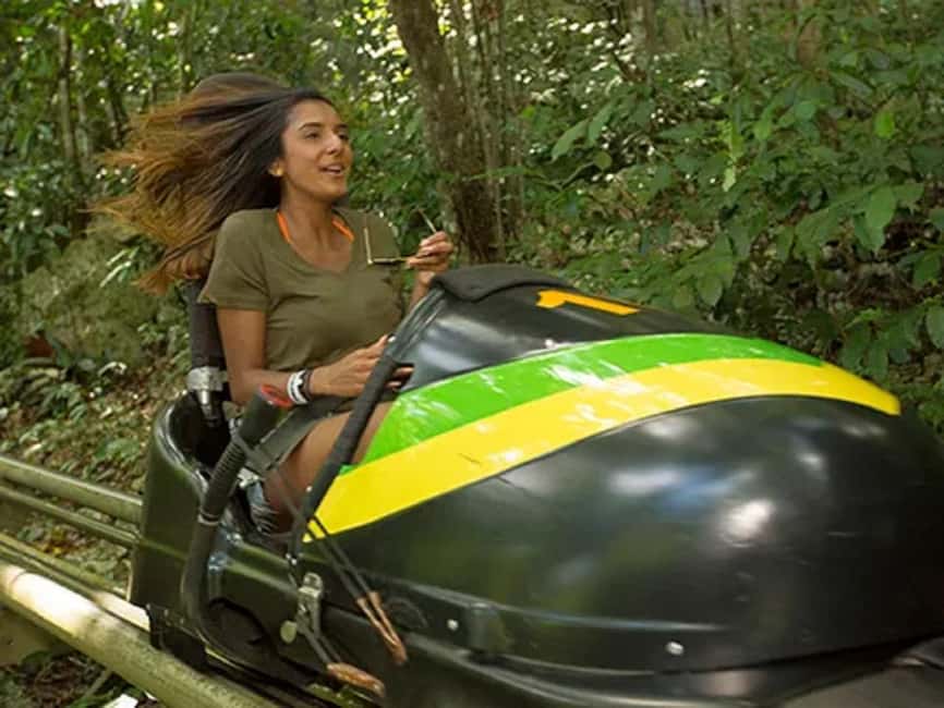 Rainforest Bobsled Mystic Mountain transportation - The 700-foot start at Mystic Mountain