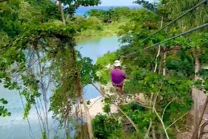 Rio Nuevo Village Ziplining - Learning to zip, brake, and land