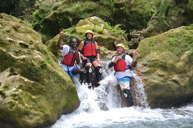 River Rapids Waterfalls Rafting and Beach Adventure - Bamboo shade, a rope swing, and optional waterfall time
