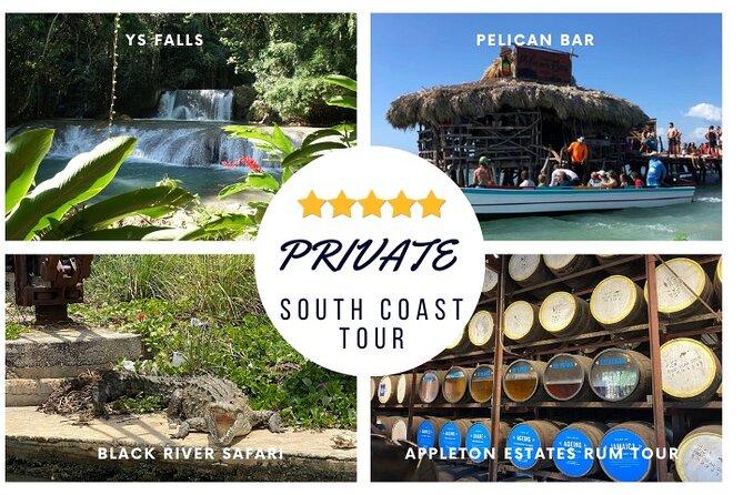 YS Falls, Black River Safari, Appleton Rum Tour OR Pelican Bar (Choose Up to 3) - YS Falls, seven cascades and a rope swing